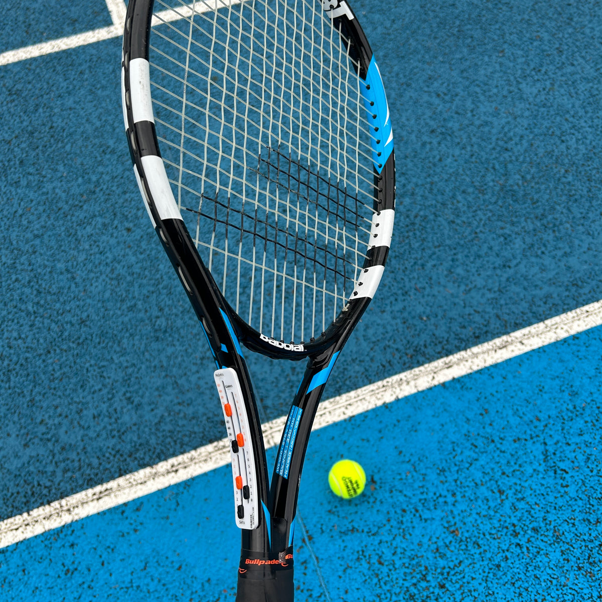 CounterScore Tennis Blanc - Compteur De Points Léger Pour Raquette - Moins De 5g