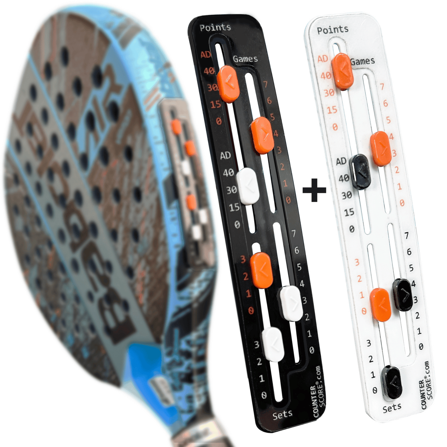 Pack de 2 CounterScore Noir et Blanc | Le Compteur de Point pour le Padel