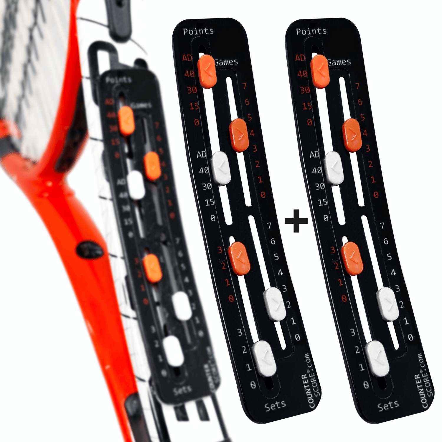 Pack de 2 CounterScore® Noir - Le Compteur de Score pour le Tennis