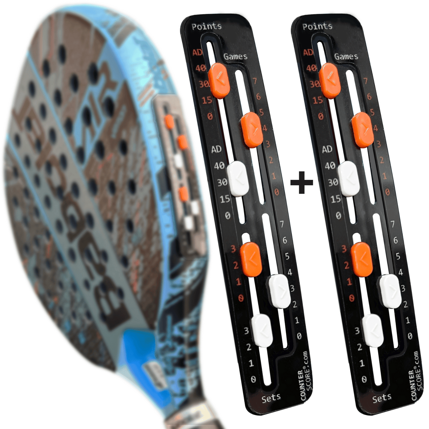 Pack de 2 CounterScore® Noir – Le Compteur de Point pour le Padel